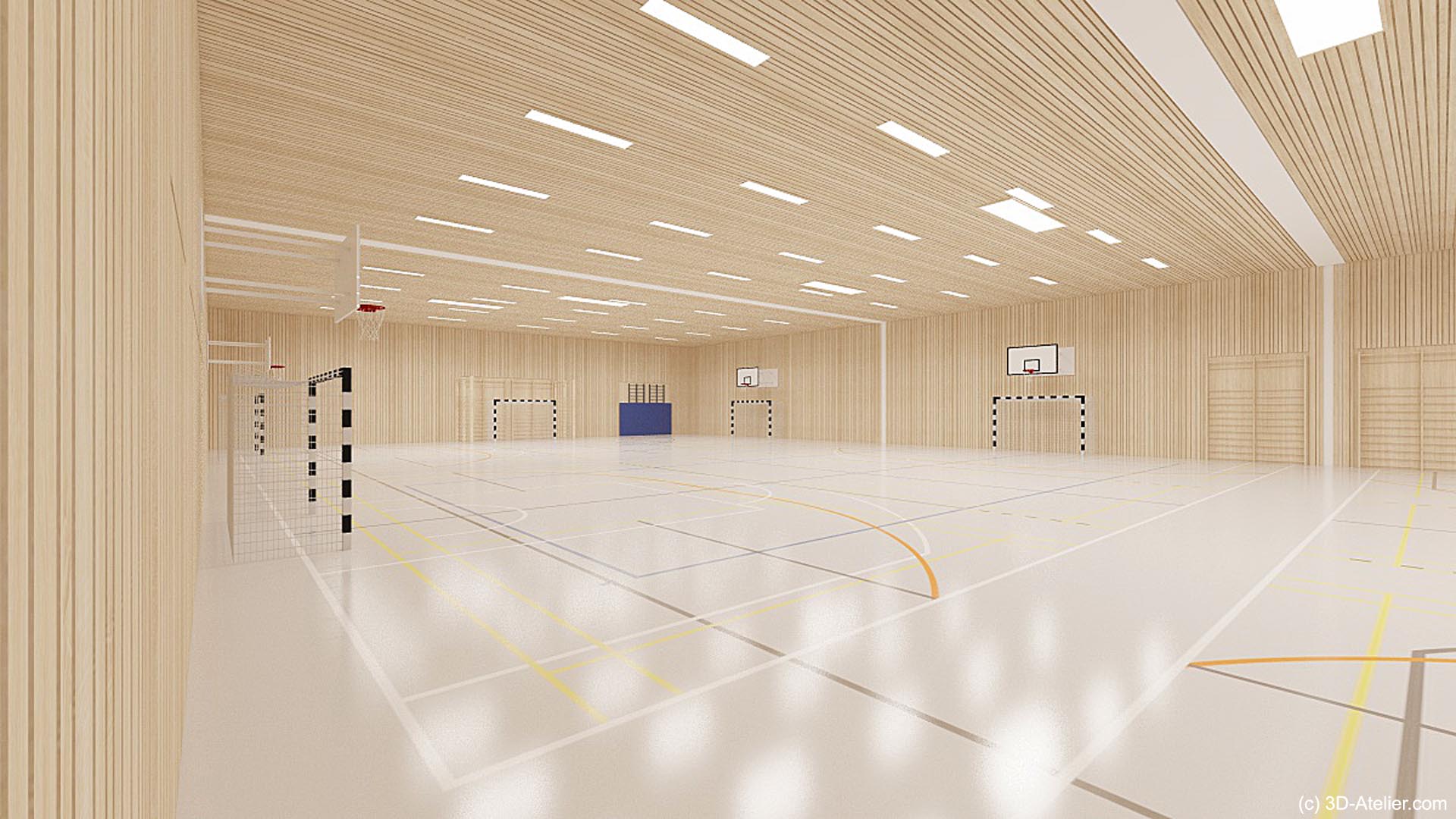3D Interior, Sporthalle
